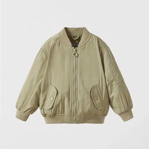 Zara boys quilted green bomber jacket size 18-24 months used good condition